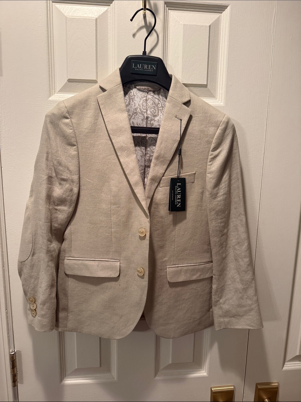 Lauren Ralph Lauren Beige Boys Linen Blend Tailored Blazer
